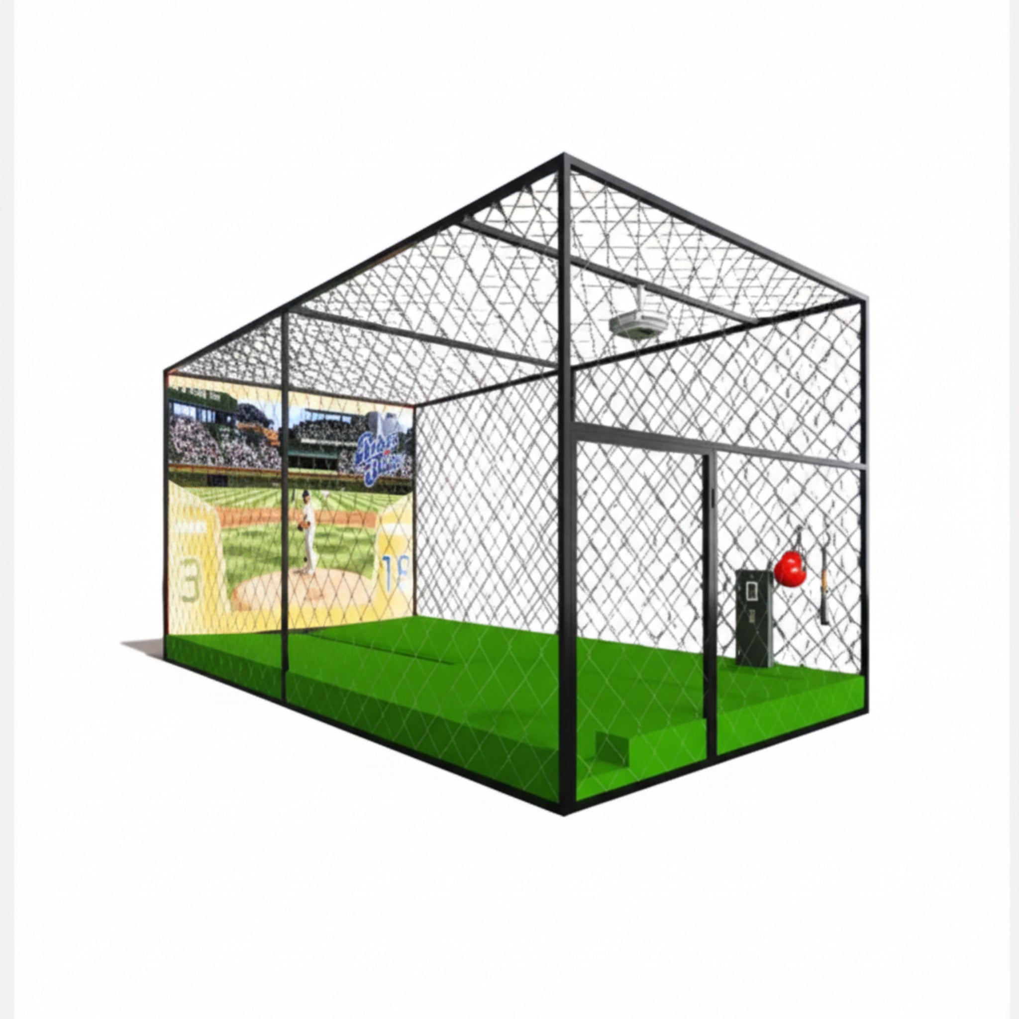 IronFrame DiamondNet Baseball Simulator Cage